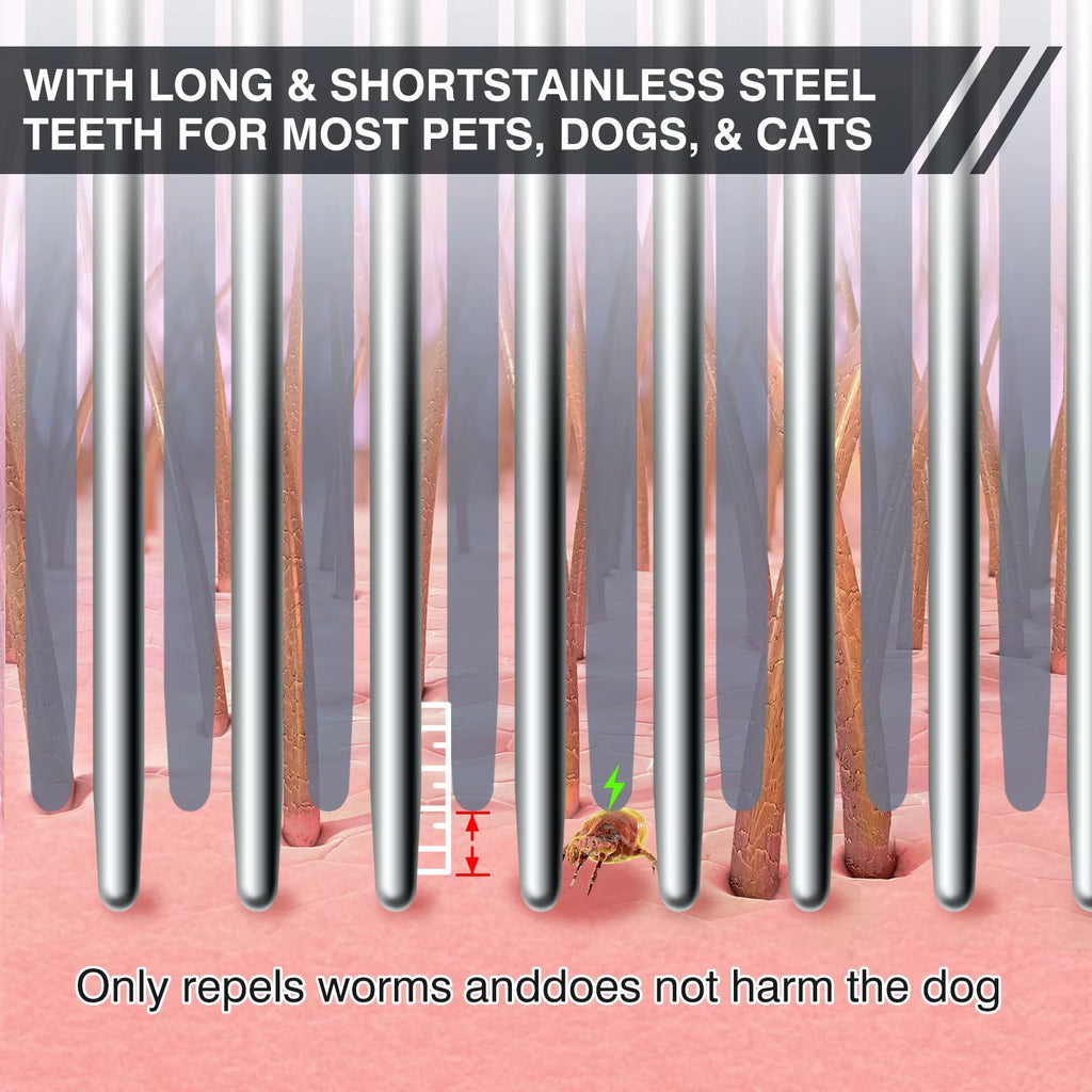 Starpawss PD-166 Electric Flea Comb for Dogs & Cats – Pet Lice, Tick & Flea Removal Grooming Brush