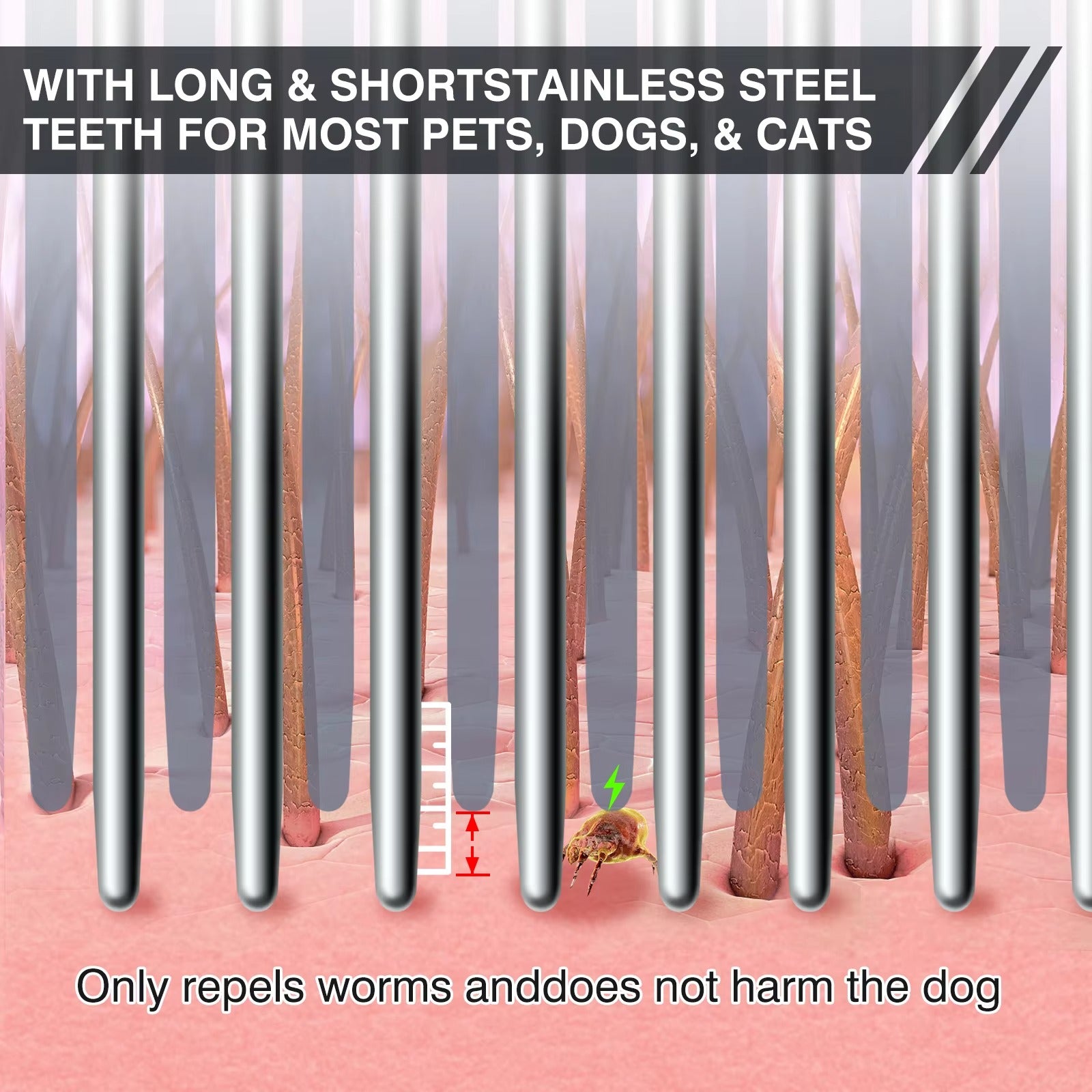 Starpawss PD-166 Electric Flea Comb for Dogs & Cats – Pet Lice, Tick & Flea Removal Grooming Brush