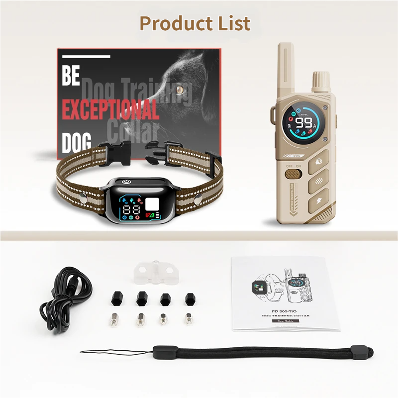 Starpawss PD-509 2-in-1 Dog Training Collar with Remote & LED Flashlight | 300-1000m Range