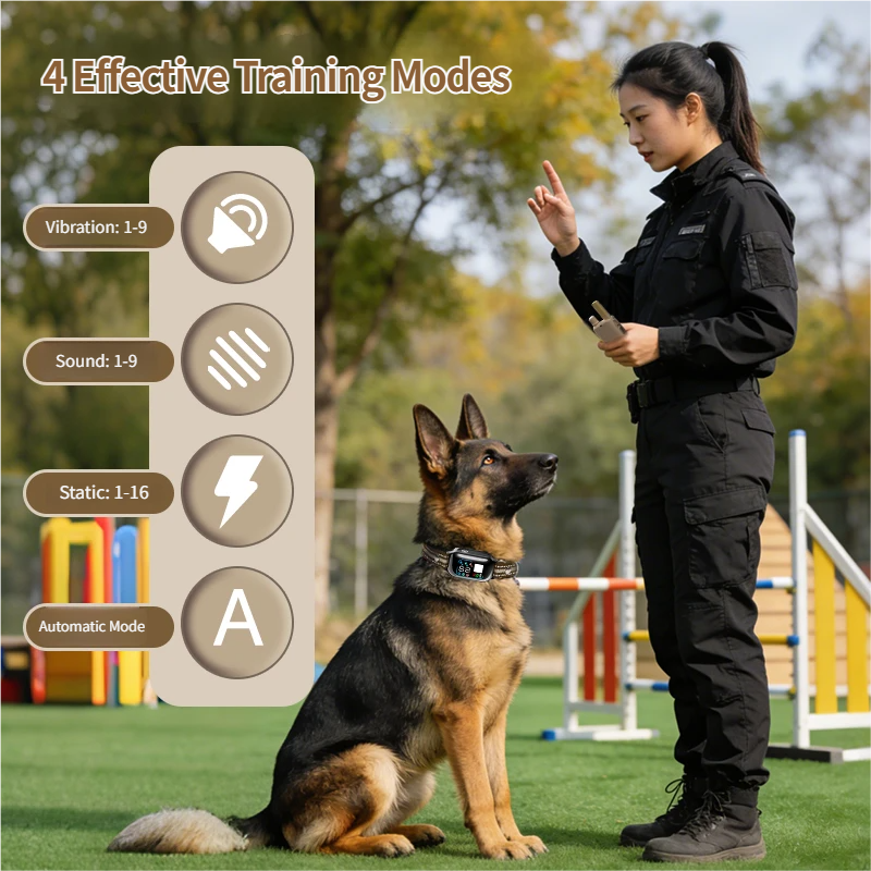 Starpawss PD-509 2-in-1 Dog Training Collar with Remote & LED Flashlight | 300-1000m Range