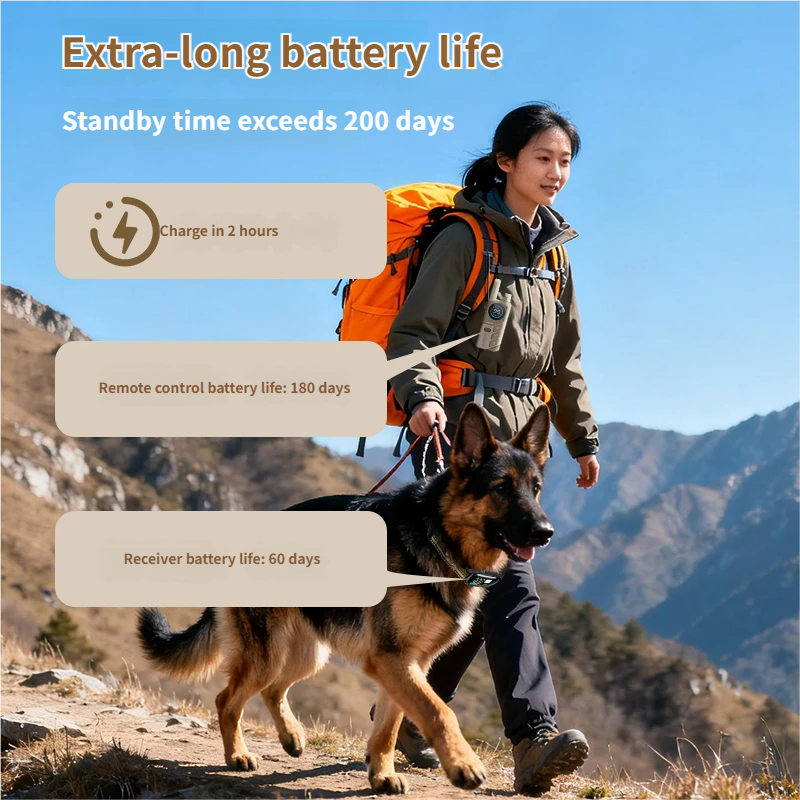 Starpawss PD-509 2-in-1 Dog Training Collar with Remote & LED Flashlight | 300-1000m Range