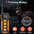 Starpawss PD-518 1000M Remote Dog Training Collar with Beep Vibration Static Shock | IP67 Waterproof Rechargeable E-Collar for Large Dogs