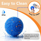 Interactive Dog Toys Smart Dog Ball for Aggressive Chewers Auto Bounce Blue | E-TPU vibrating dog ball, 3 auto modes, motion sensor, Type-C rechargeable, 4h runtime, IP54 waterproof, indoor/outdoor use