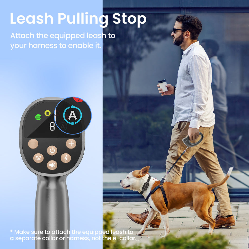Starpawss PD-810 500-Yard Auto Leash Pulling Stop Dog Training Collar with Remote – Waterproof Rechargeable Anti-Pull Trainer