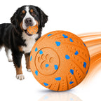Interactive Dog Toys Smart Dog Ball for Aggressive Chewers Auto Bounce Blue | E-TPU vibrating dog ball, 3 auto modes, motion sensor, Type-C rechargeable, 4h runtime, IP54 waterproof, indoor/outdoor use