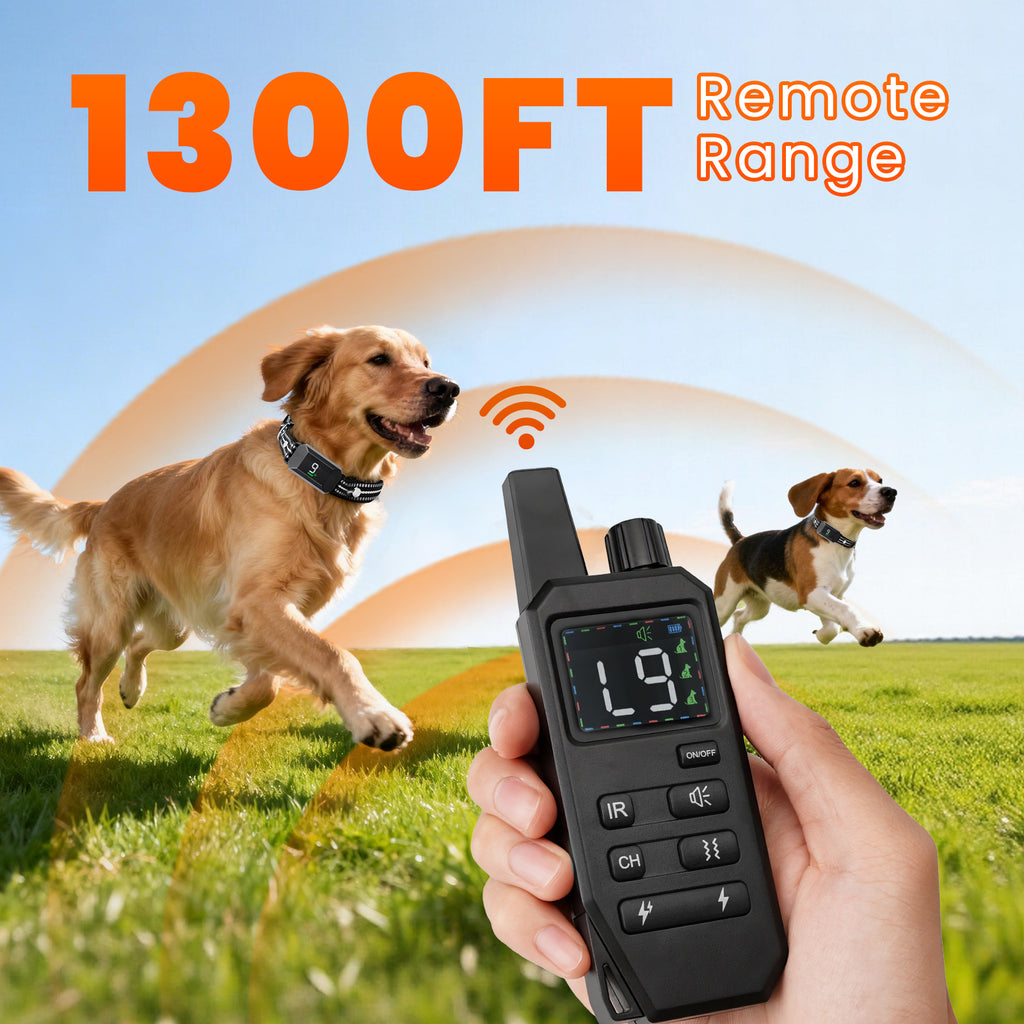 Starpawss P21 Multi-Function Anti-Bark Dog Training Collar with Remote Control, IP67 Waterproof & Rechargeable