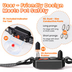 Starpawss P21 Multi-Function Anti-Bark Dog Training Collar with Remote Control, IP67 Waterproof & Rechargeable
