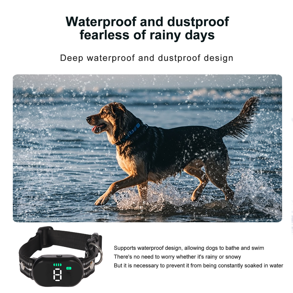 Starpawss P24 Dog Training Collar with Remote – Ultrasonic Bark Control & Waterproof Receiver