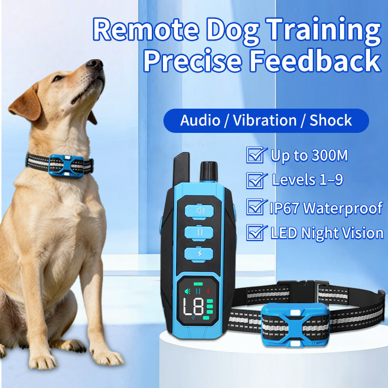 Starpawss P25 330M Remote Dog Training Collar for 3 Dogs – IP67 Waterproof Rechargeable Collar with Beep, Vibration & Static Modes