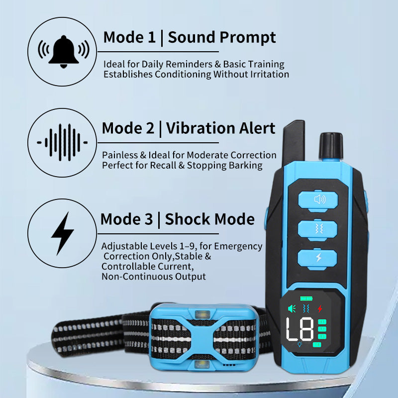 Starpawss P25 330M Remote Dog Training Collar for 3 Dogs – IP67 Waterproof Rechargeable Collar with Beep, Vibration & Static Modes