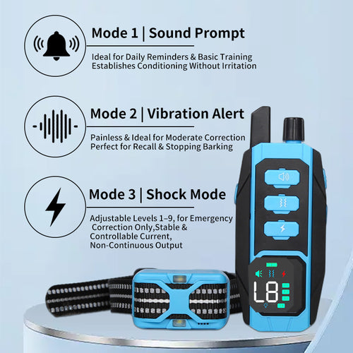 Starpawss P25 330M Remote Dog Training Collar for 3 Dogs – IP67 Waterproof Rechargeable Collar with Beep, Vibration & Static Modes
