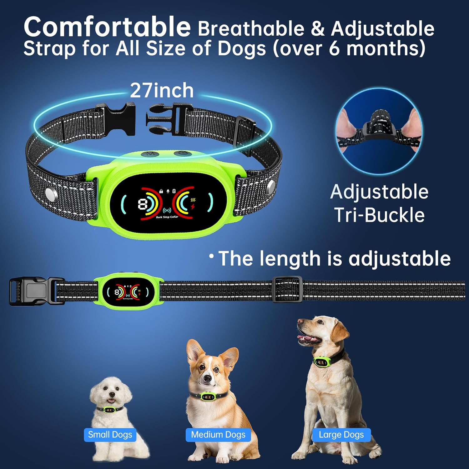 Starpawss PD-216 AI Smart Anti-Bark Dog Collar – Rechargeable Waterproof Training Collar with Beep, Vibration & Safe Static Modes
