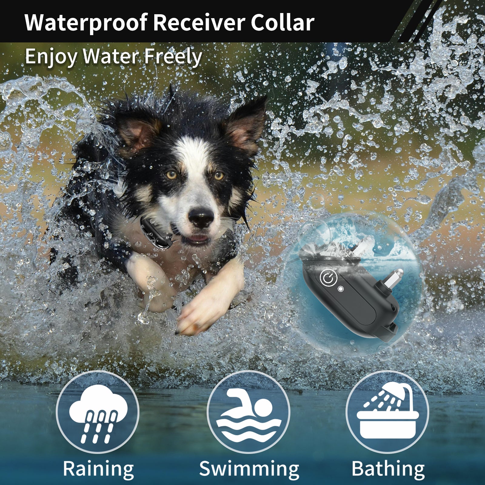 Starpawss PD-516 3300FT Remote Dog Training Collar with Beep, Vibration & Shock Modes